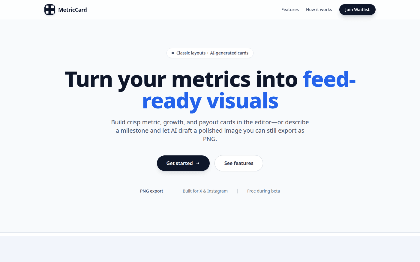 MetricCard screenshot
